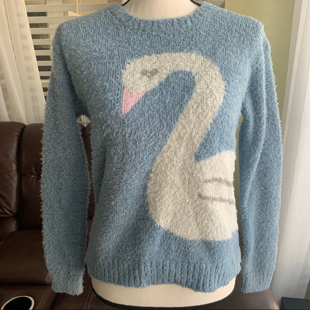 Epic Threads Multicolor Swan Sweater Junior Extra Large